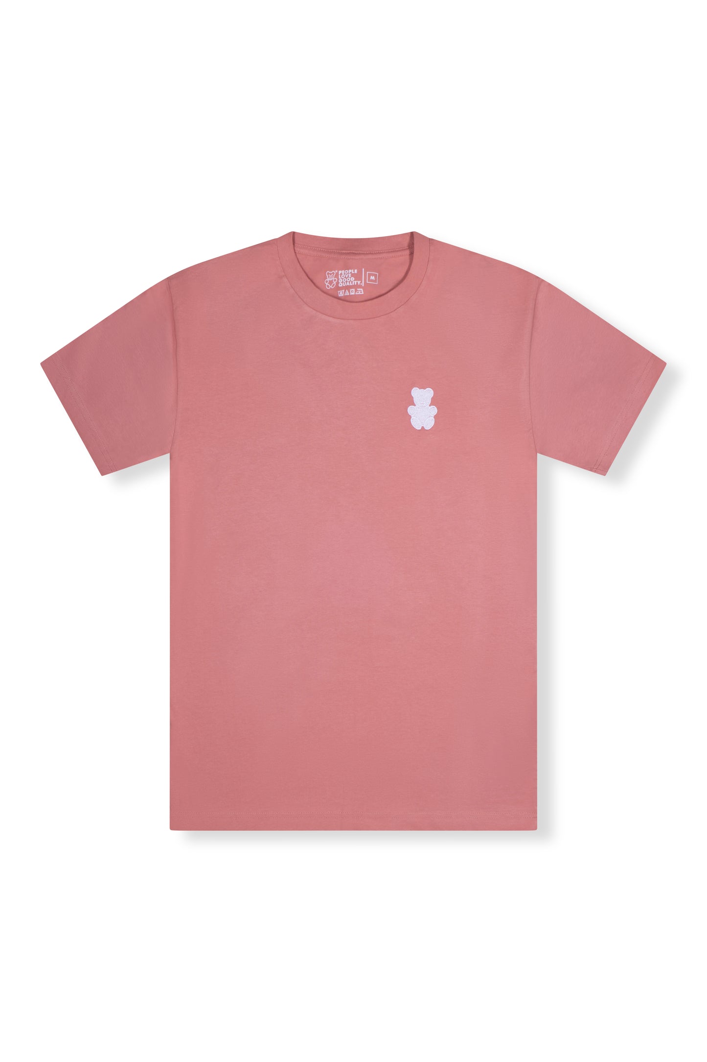 SOLID WHITE BEAR EMBROID T-SHIRT