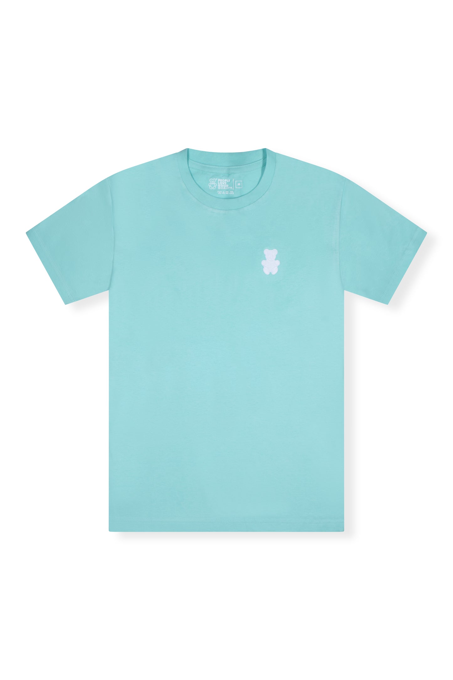 SOLID WHITE BEAR EMBROID T-SHIRT