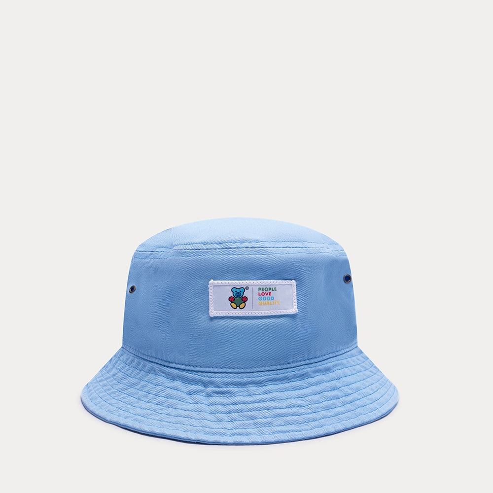 BLACK SIGNATURE BEAR PATCH BUCKET HAT