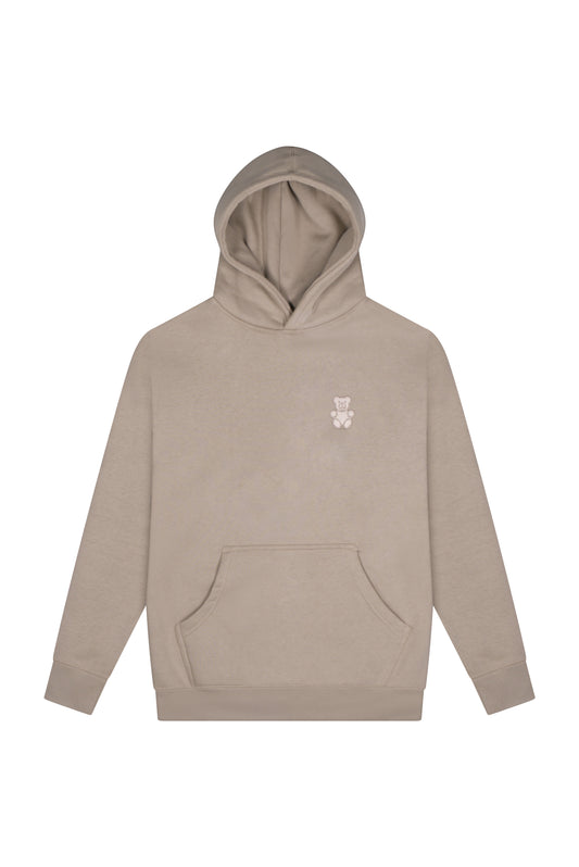 TONE ON TONE BEAR EMBROIDERY HOODIE