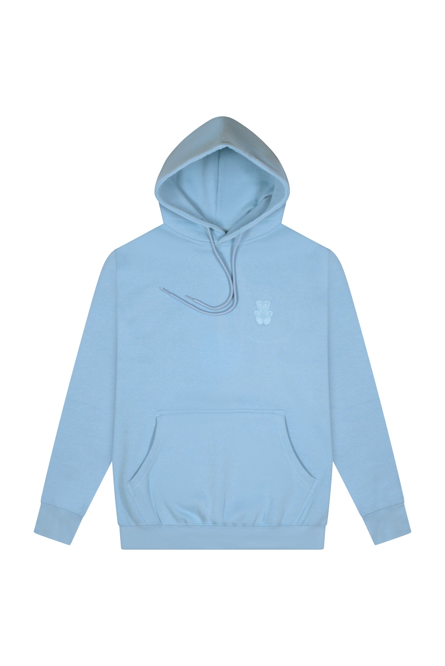 TONE ON TONE EMBROID BEAR HOODIE